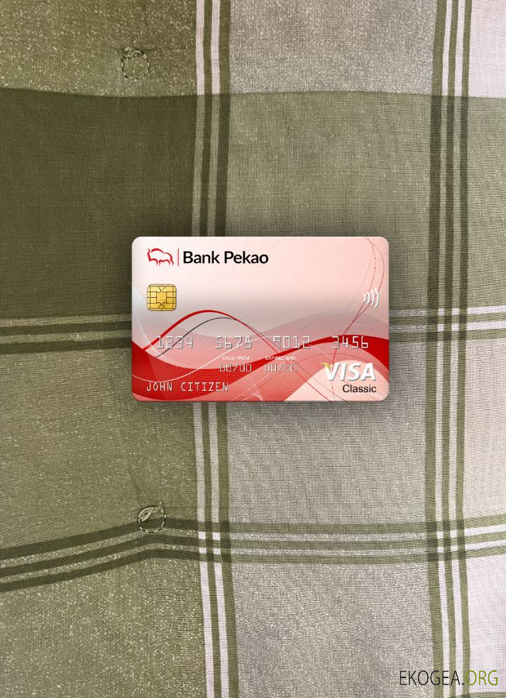 Pologne Banque Pekao S.A banque visa carte classique photolook ,